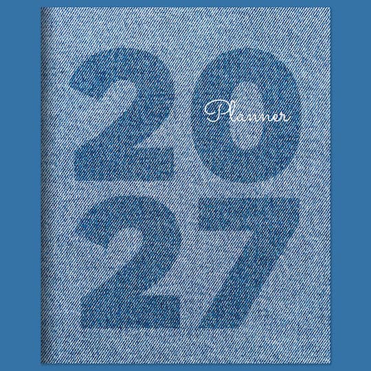 2027 Denim Medium Monthly Planner